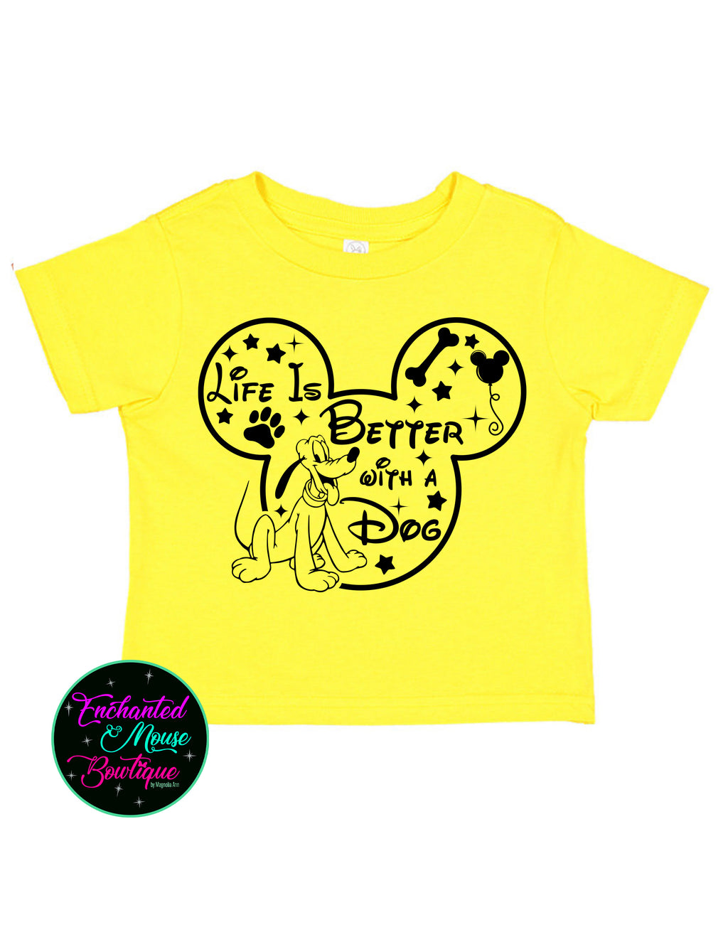 Life is Better with a Dog Pluto T-Shirt