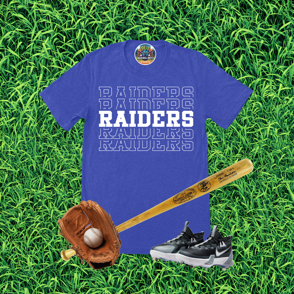 Raiders Stacked Text Team Graphic T-Shirt