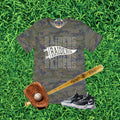 Raiders Stacked Text Pennant Flag Team Graphic T-Shirt