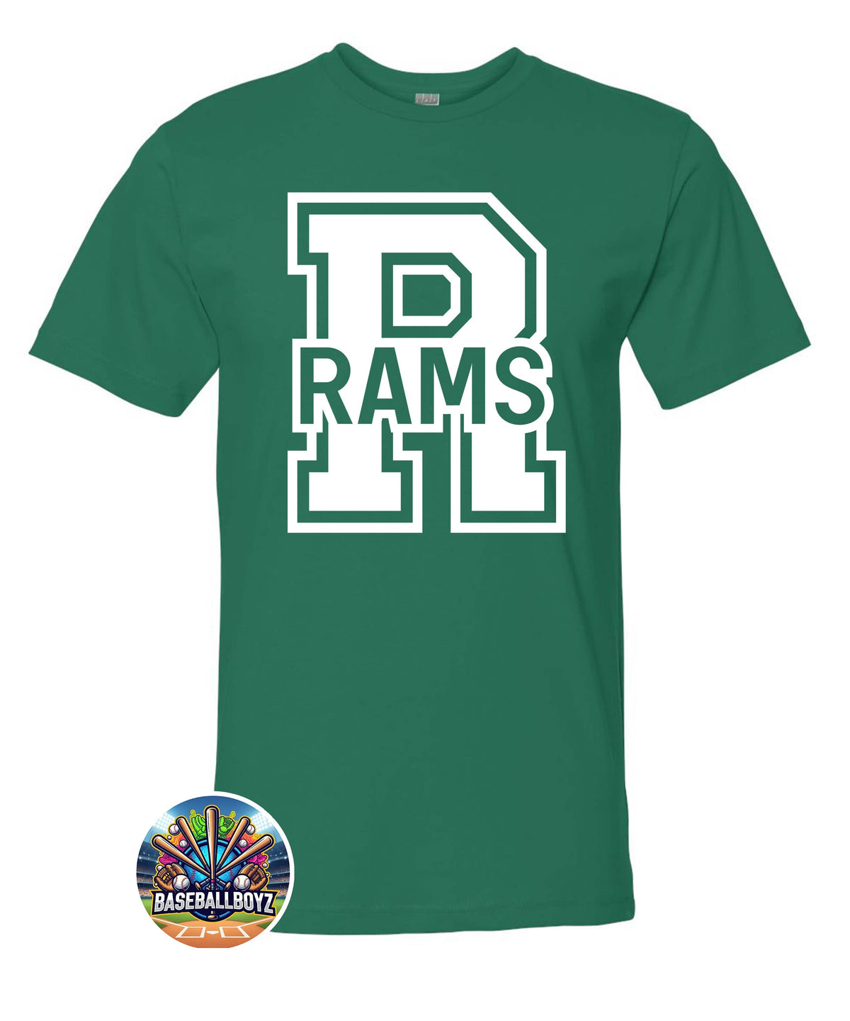 R Rams Block Text Team Graphic T-Shirt