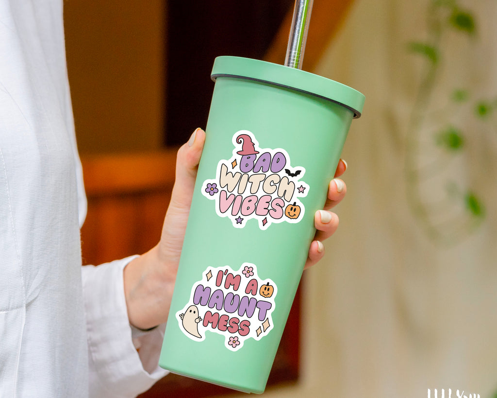 Groovy Retro Halloween Stickers