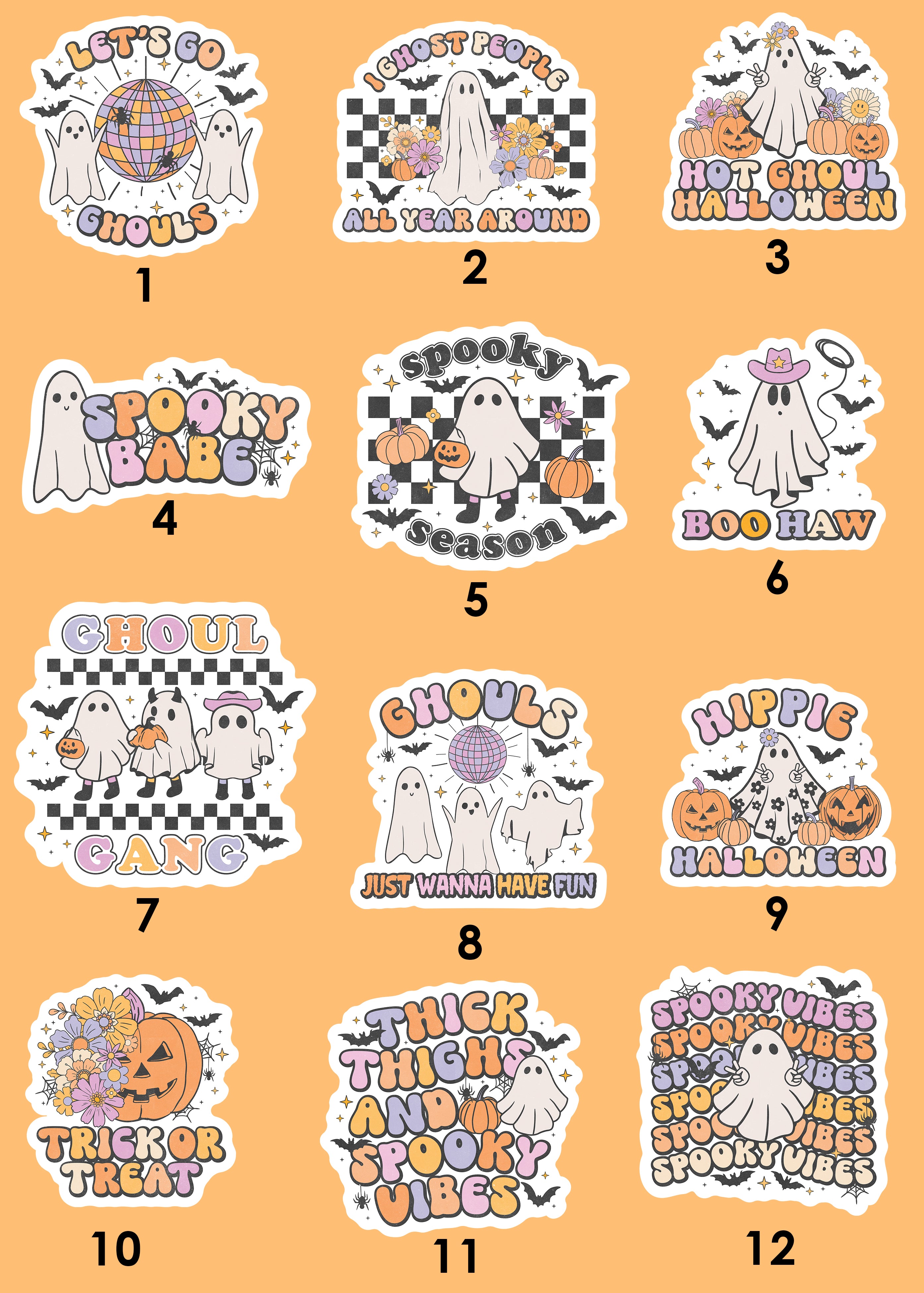 Retro Halloween Stickers