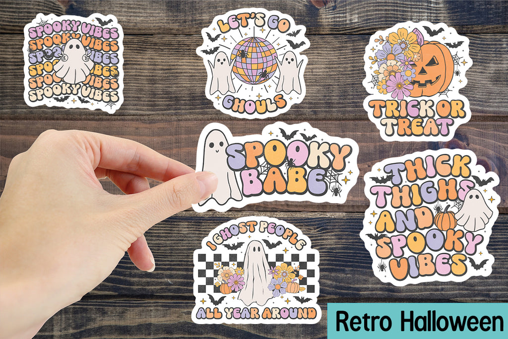 Retro Halloween Stickers