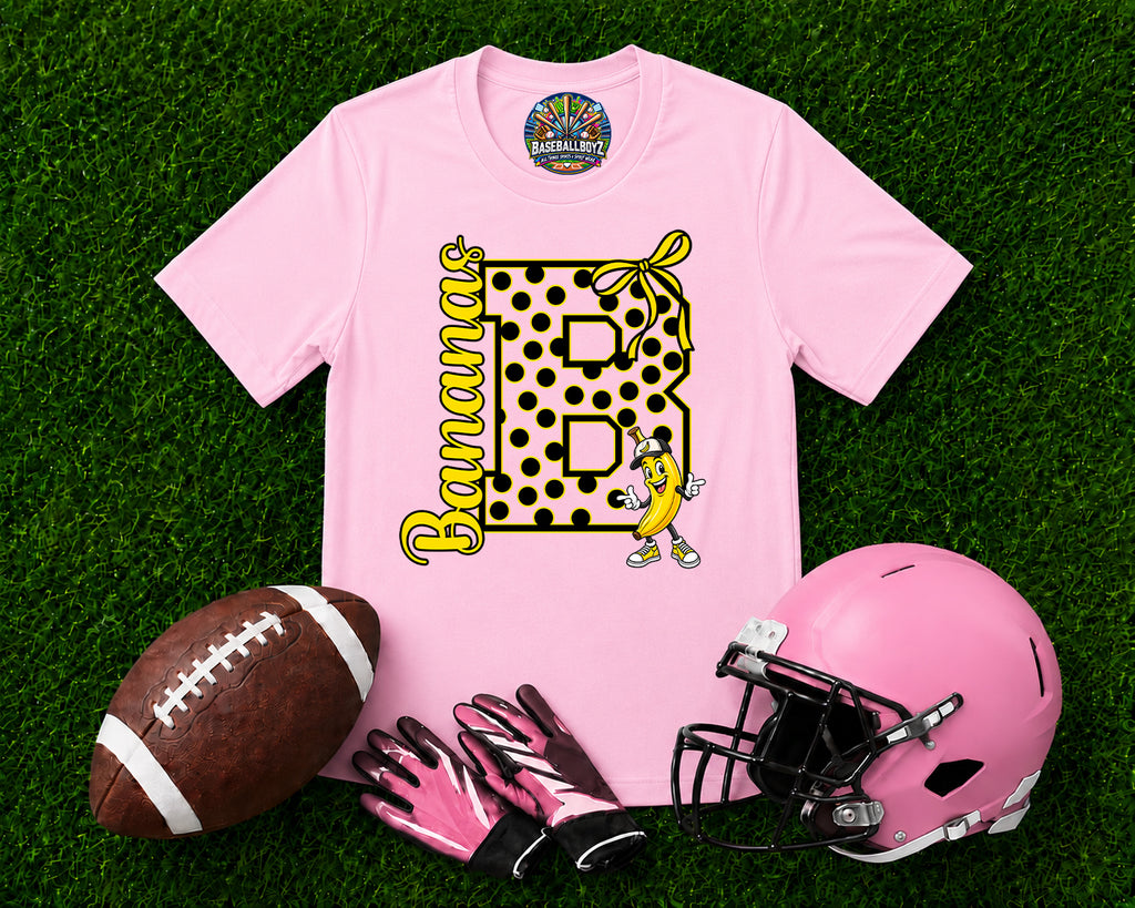 Bananas Bow Mascot Team Graphic T-Shirt