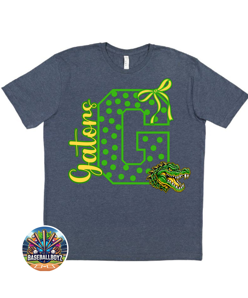 Gators Bow Mascot Team Graphic T-Shirt
