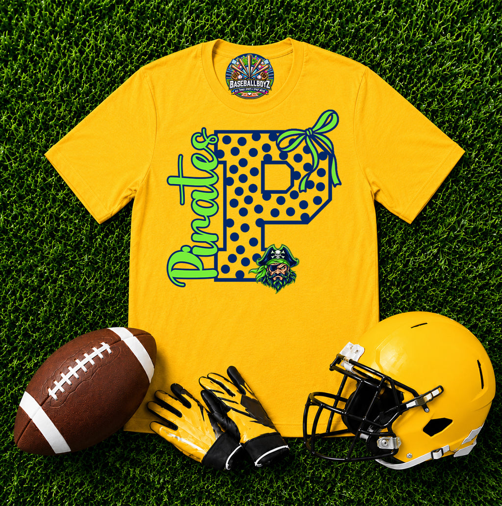 Pirates Bow Mascot Team Graphic T-Shirt