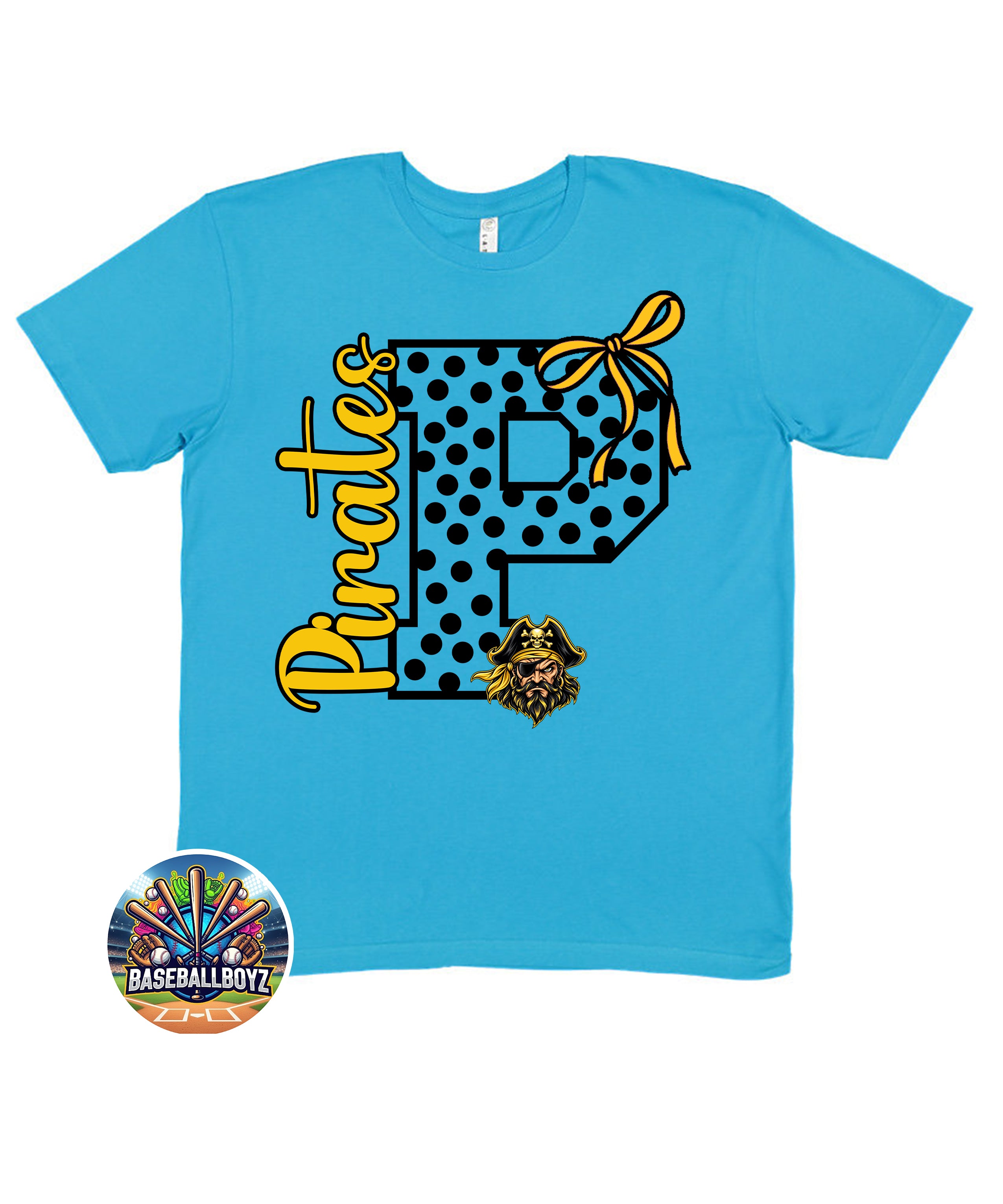 Pirates Bow Mascot Team Graphic T-Shirt