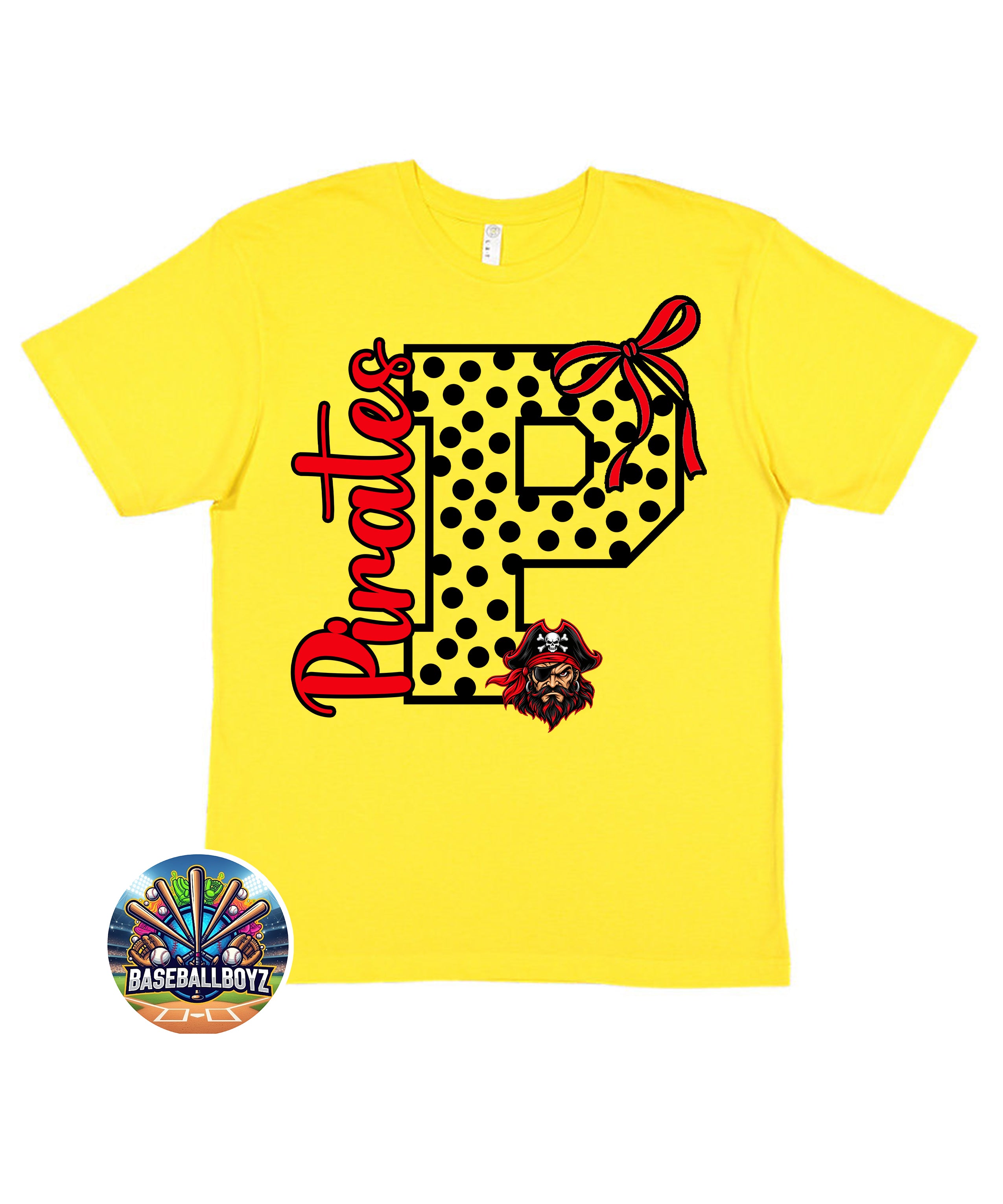Pirates Bow Mascot Team Graphic T-Shirt