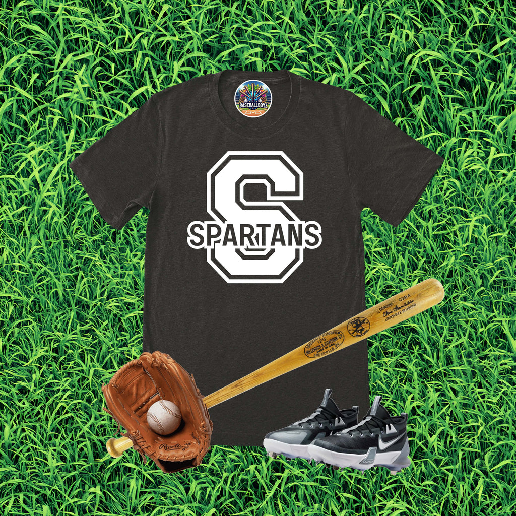 S Spartans Block Text Team Graphic T-Shirt