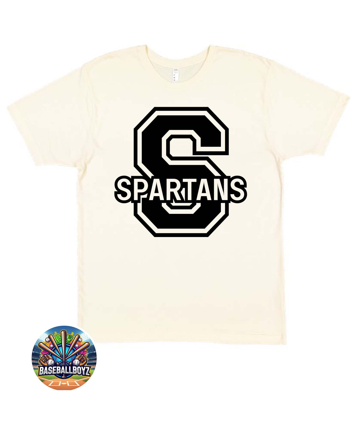 S Spartans Block Text Team Graphic T-Shirt