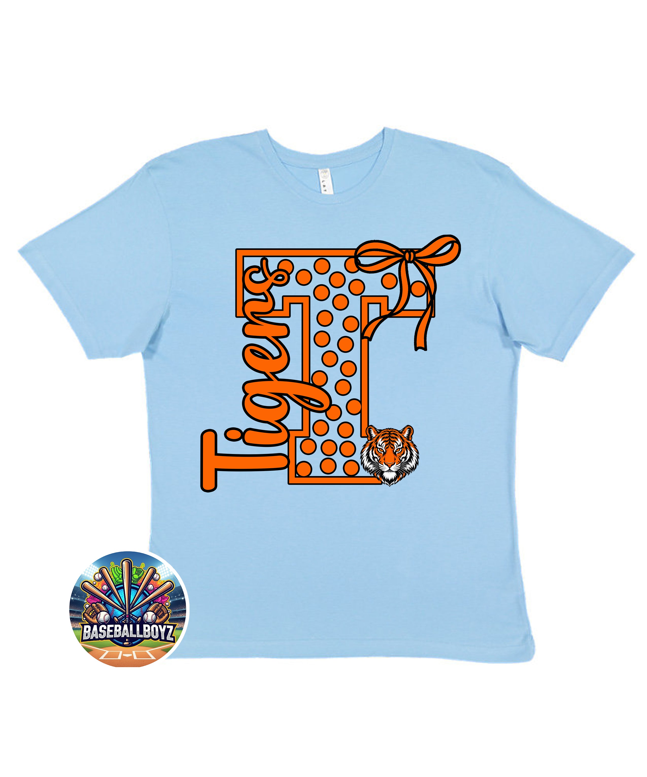 Tigers Bow Mascot Team Graphic T-Shirt