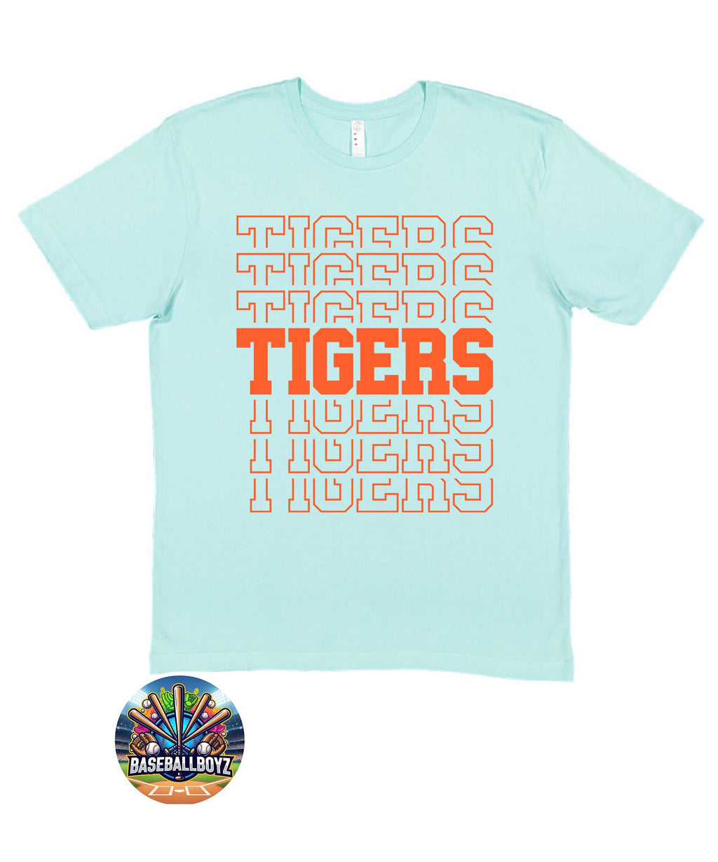 Tigers Stacked Text Team Graphic T-Shirt