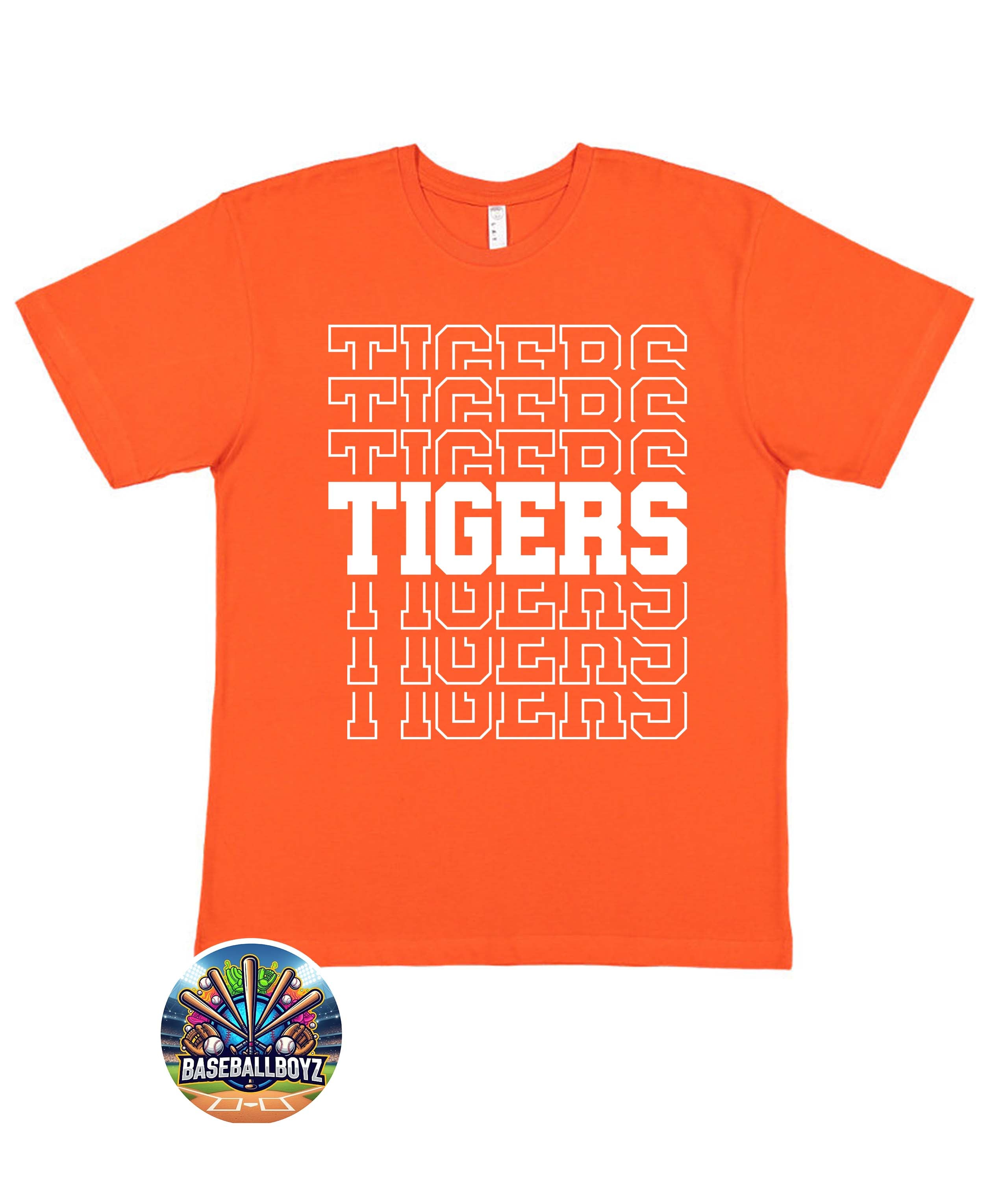 Tigers Stacked Text Team Graphic T-Shirt