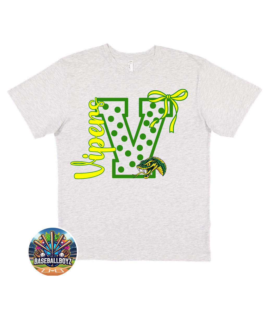 Viper Snake Bow Mascot Team Graphic T-Shirt