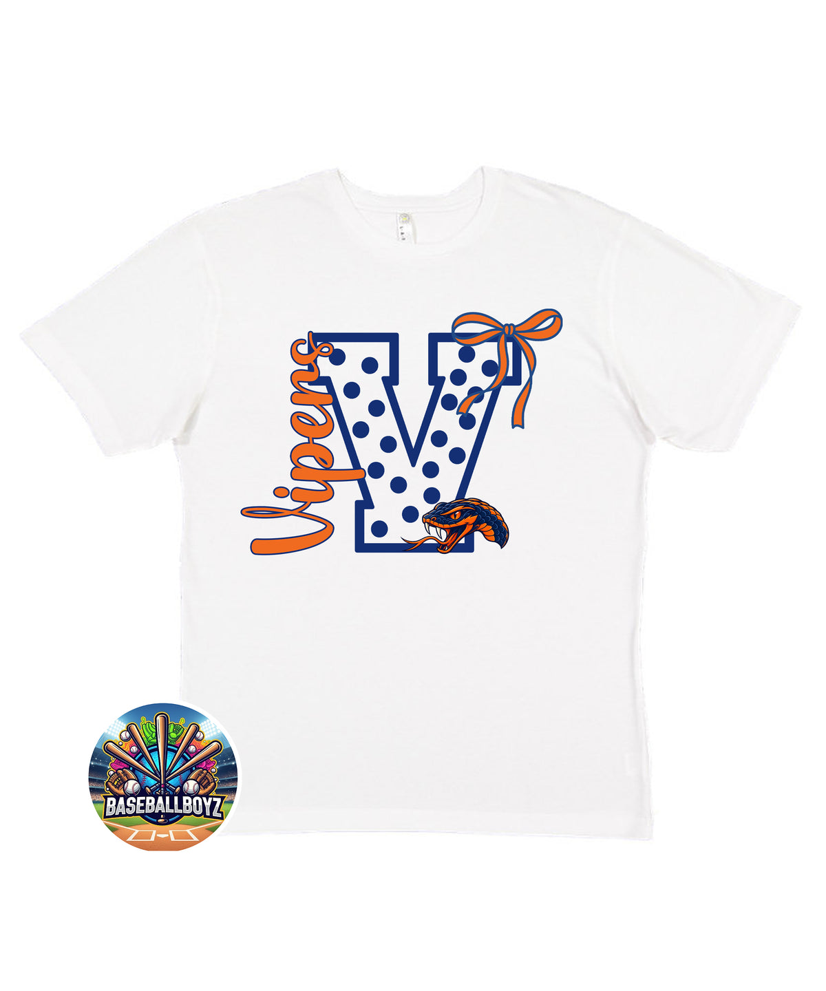Viper Snake Bow Mascot Team Graphic T-Shirt